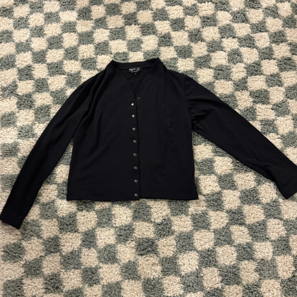 Agnes B. Black Cardigan Sweater